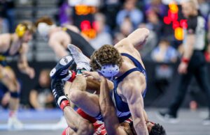 Mitchell Mesenbrink Dominates Christopher Minto in 13-2 Major Decision, Advances to NCAA Finals