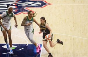 Mystics Stifle Storm Rally To Secure 69–58 Win Behind Austin’s Double-Double
