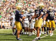 Notre Dame Cruises Past Rice As Carr, Defense Lead 42-0 Rout