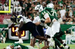 USF Pulls Away in Fourth Quarter To Give Brian Hartline Winning Debut